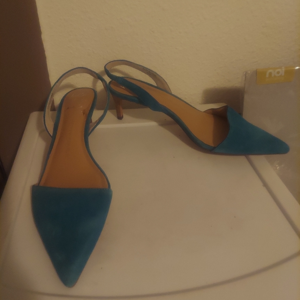Banana Republic Blue Slingback Heels 6.5